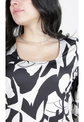 Camiseta Para Mujer Manga 3/4 Negro Marca L&H