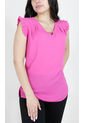 Blusa Para Mujer Manga Sisa Fucsia Marca L&H de L&H