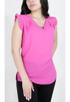 Blusa Para Mujer Manga Sisa Fucsia Marca L&H