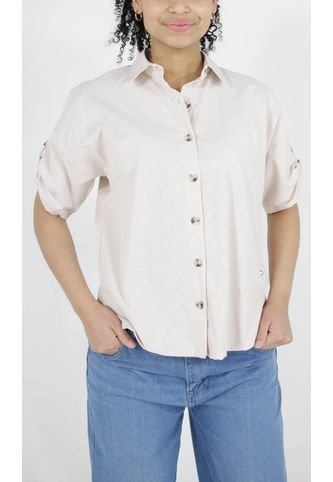 Blusa Para Mujer Manga Corta Caqui Marca L&H L&H