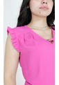Blusa Para Mujer Manga Sisa Fucsia Marca L&H de L&H