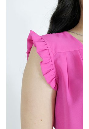 Blusa Para Mujer Manga Sisa Fucsia Marca L&H