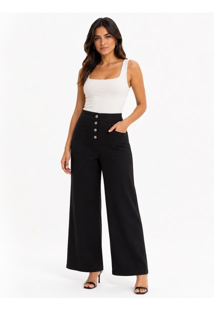 Pantalon Para Mujer  Negro Marca L&H Ref. 2Bv407001