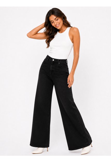 Jean Para Mujer  Negro Marca L&H Ref. 2A407048