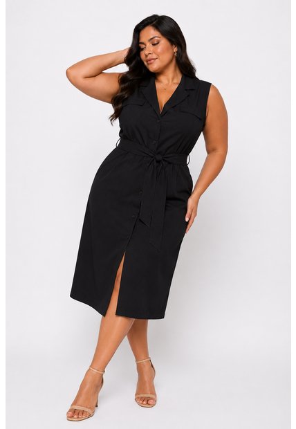 Vestido Para Mujer. Manga Sisa Negro Marca L&H Ref. 1Y617024