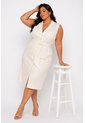 Vestido Para Mujer. Manga Sisa Crudo Marca L&H Ref. 1Y617024 de L&H