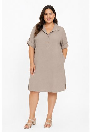 Vestido Para Mujer. Taupe Marca L&H Ref. 1Y617022