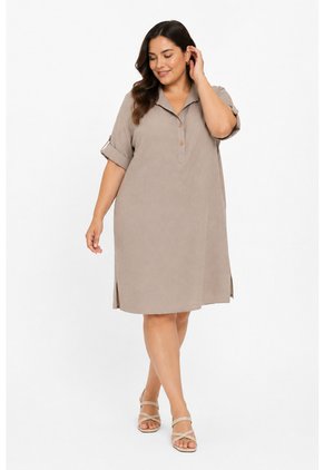 Vestido Para Mujer. Taupe Marca L&H Ref. 1Y617022