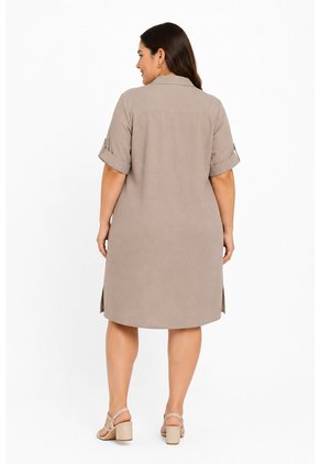 Vestido Para Mujer. Taupe Marca L&H Ref. 1Y617022