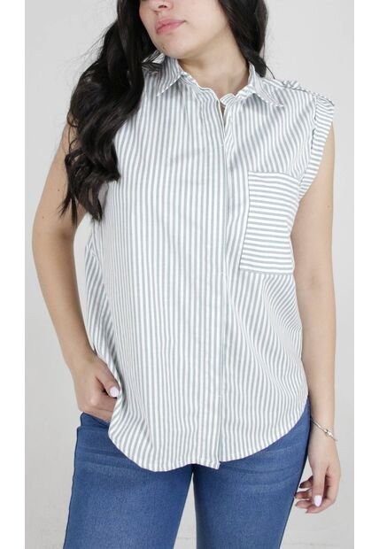 Blusa Para Mujer Manga Corta Verde Marca L&H Ref. 1F412627