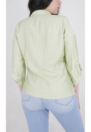 Blusa Para Mujer Manga 3/4 Verde Marca L&H Ref. 1F412633