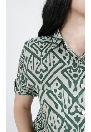 Blusa Para Mujer Manga Corta Verde Marca L&H Ref. 1F412629