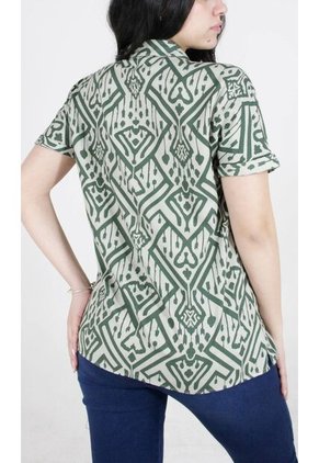 Blusa Para Mujer Manga Corta Verde Marca L&H Ref. 1F412629