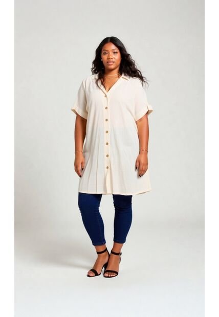 Bluson Para Mujer. Manga Corta Beige Marca L&H Ref. 7D624018