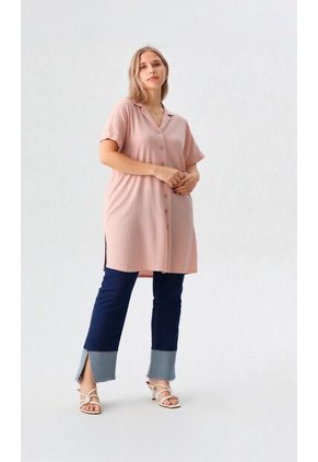 Bluson Para Mujer. Manga Corta Rosado Marca L&H Ref. 7D624018