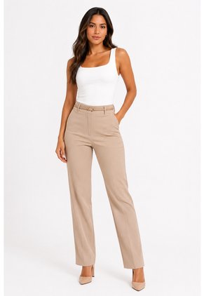 Pantalon Para Mujer Caqui Marca L&H Ref. 1T407001
