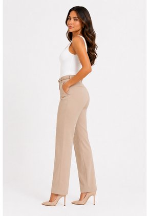 Pantalon Para Mujer Caqui Marca L&H Ref. 1T407001