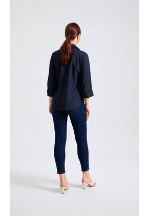 Blusa Para Mujer Manga 3/4 Azul Oscuro Marca L&H Ref. 3K412146