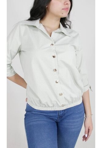 Blusa Para Mujer Manga 3/4 Verde Marca L&H Ref. 1F412625 L&H