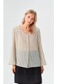 Blusa Para Mujer Manga 3/4 Cafe Marca L&H Ref. 1F412720 de L&H