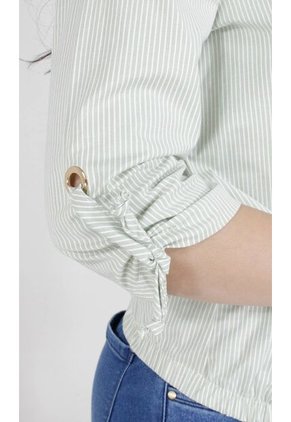 Blusa Para Mujer Manga 3/4 Verde Marca L&H Ref. 1F412625