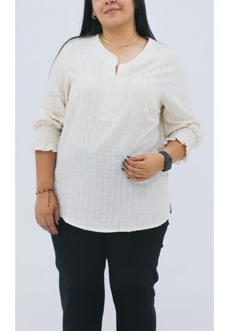 Blusa Para Mujer. Manga 3/4 Beige Marca L&H Ref. 1F612231 L&H