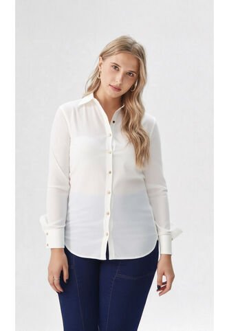 Blusa Para Mujer Manga Larga Crudo Marca L&H Ref. 1F412696 L&H