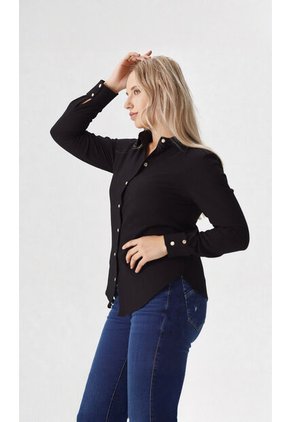 Blusa Para Mujer Manga Larga Negro Marca L&H Ref. 1F412696