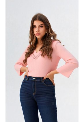 Blusa Para Mujer Manga 3/4 Rosado Marca L&H Ref. 1F412693