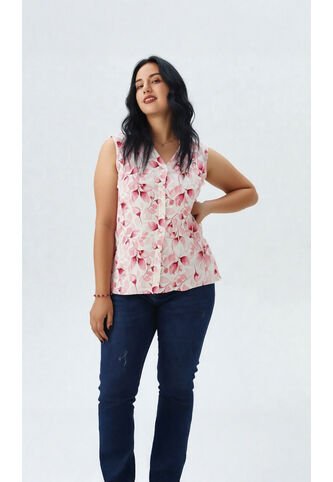 Blusa Para Mujer Manga Sisa Rosado Marca L&H Ref. 1F412698 L&H