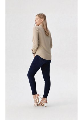 Blusa Para Mujer Manga Larga Beige Marca L&H Ref. 1F412696