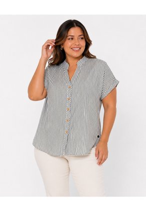 Blusa Para Mujer. Manga Corta Verde Marca L&H Ref. 1F612255