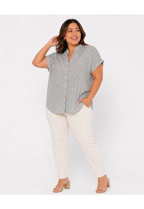 Blusa Para Mujer. Manga Corta Verde Marca L&H Ref. 1F612255