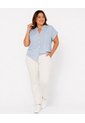 Blusa Para Mujer. Manga Corta Azul Marca L&H Ref. 1F612255 de L&H