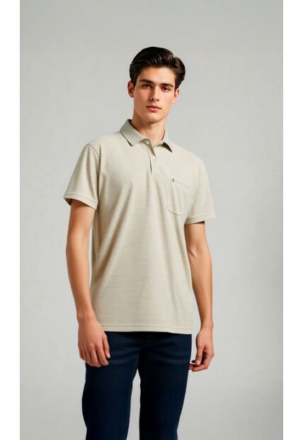 Polo Para Hombre Beige Marca L&H Ref. 4K109122
