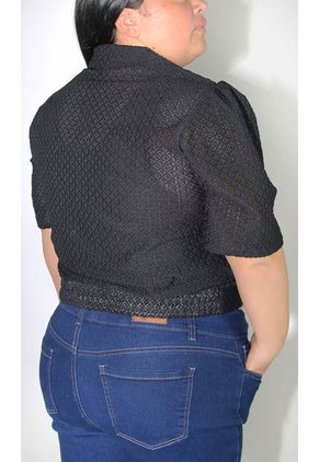 Blusa Para Mujer. Manga Corta Negro Marca L&H