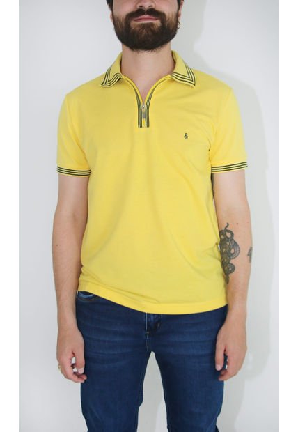 Polo Para Hombre Amarillo Marca L&H