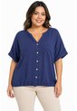 Blusa Para Mujer. Manga Corta Azul Oscuro Marca L&H Ref. 1F612252 de L&H