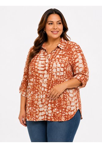 Blusa Para Mujer. Manga 3/4 Terracota Marca L&H Ref. 1F612250 L&H