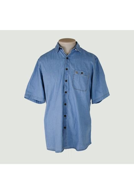 Camisa Para Hombre Manga Corta Azul Marca L&H