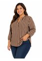 Blusa Para Mujer. Manga 3/4 Cafe Marca L&H Ref. 1F612248 de L&H