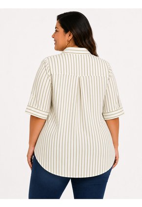 Blusa Para Mujer. Manga Corta Taupe Marca L&H Ref. 1F612246