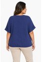 Blusa Para Mujer. Manga Corta Azul Oscuro Marca L&H Ref. 1F612252 de L&H