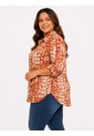 Blusa Para Mujer. Manga 3/4 Terracota Marca L&H Ref. 1F612250 de L&H
