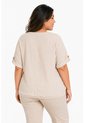 Blusa Para Mujer. Manga Corta Beige Marca L&H Ref. 1F612252 de L&H