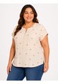 Blusa Para Mujer. Manga Corta Beige Marca L&H Ref. 1F612249 de L&H
