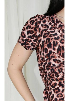 Camiseta Para Mujer Manga Corta Cafe Marca L&H