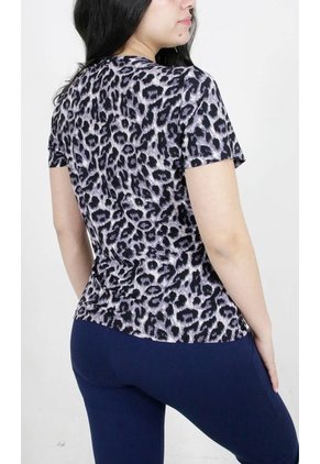 Camiseta Para Mujer Manga Corta Gris Claro Marca L&H