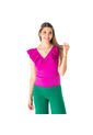 Blusa Para Mujer Manga Sisa Fucsia Marca L&H de L&H