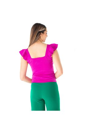 Blusa Para Mujer Manga Sisa Fucsia Marca L&H